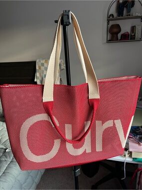 Curves By Sean Brown Scarlet Perforated Tote Bag